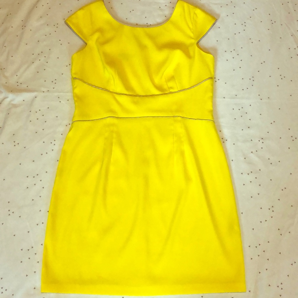 ROZ & ALI 🟡 YELLOW DRESS SZ:14